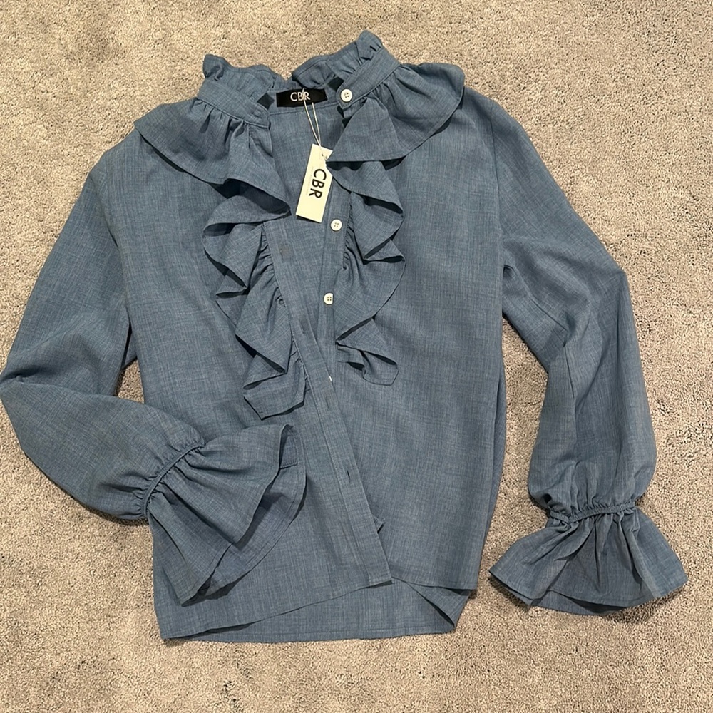 Denim look fabric shirt